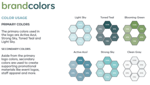 Example of brand book color page