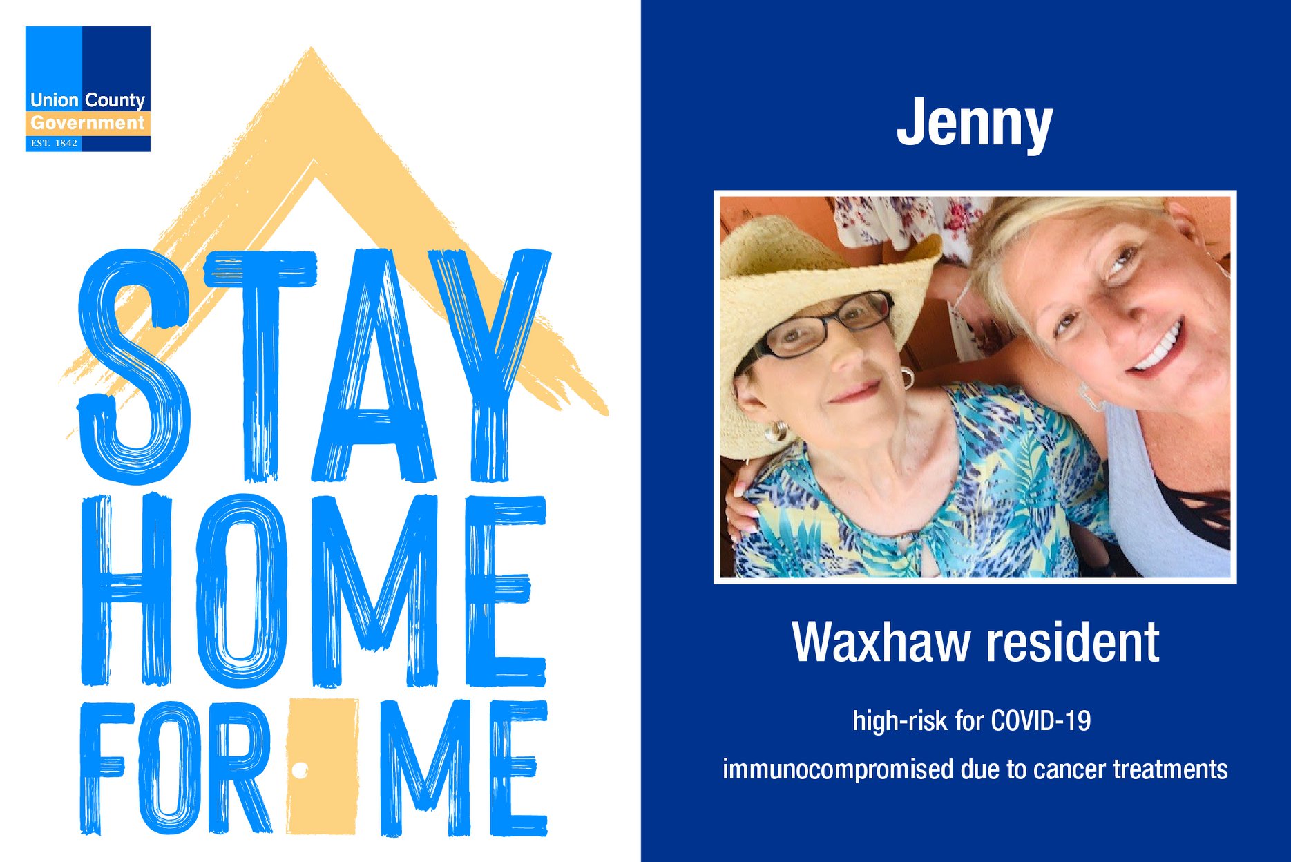 union county social media campaign stay home for me